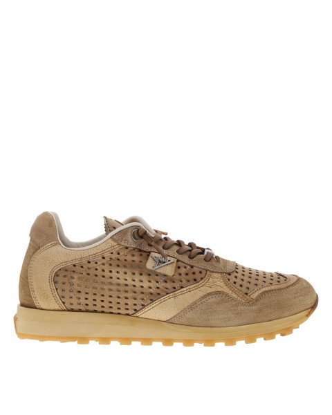 Baskets running en cuir...