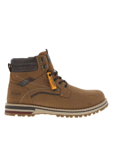 Bottines miel à talon plat...