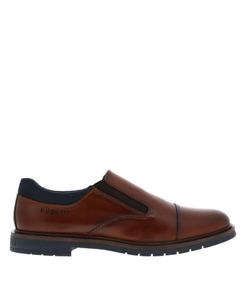 Mocassins cognac en cuir à...