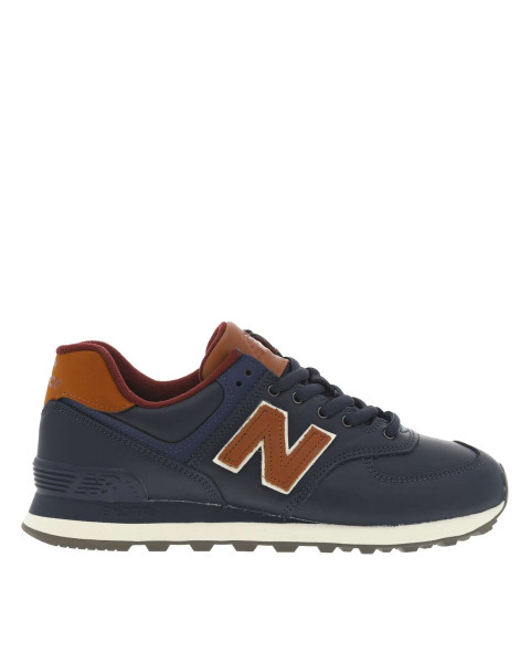 Baskets en cuir bleu marine...