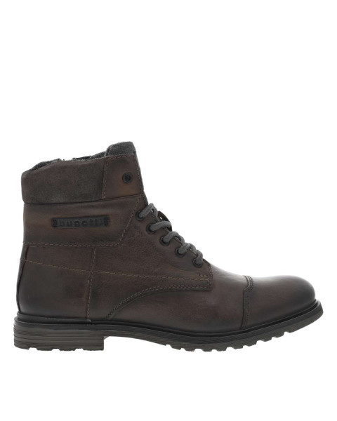 Bottines en cuir marron...