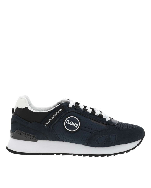 Baskets en cuir bleu marine...