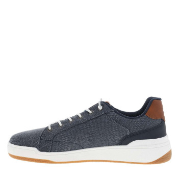 Sneakers bleu marine avec un talon plat et des lacets élastiqués