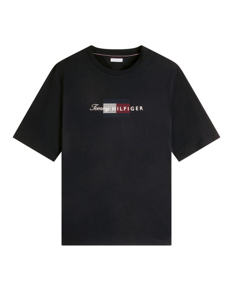 T-shirt en coton marine à...