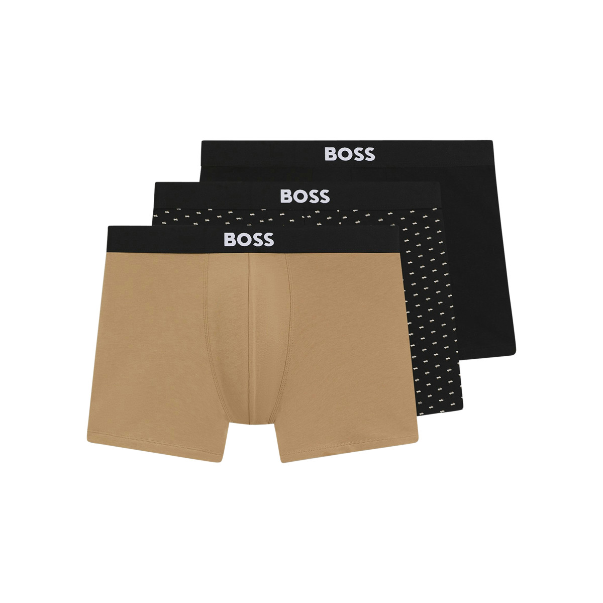 Boxer classique en coton multicolore uni avec une taille élastiquée