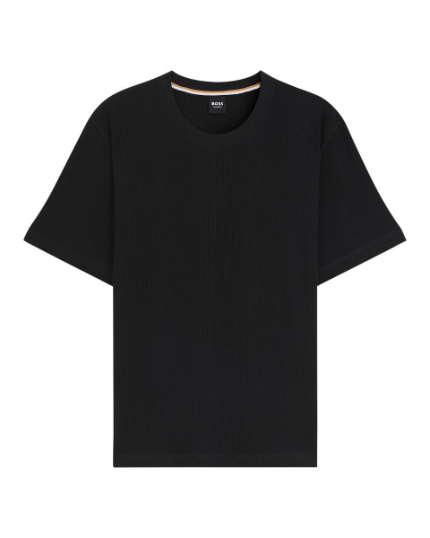 T-shirt noir uni avec une...