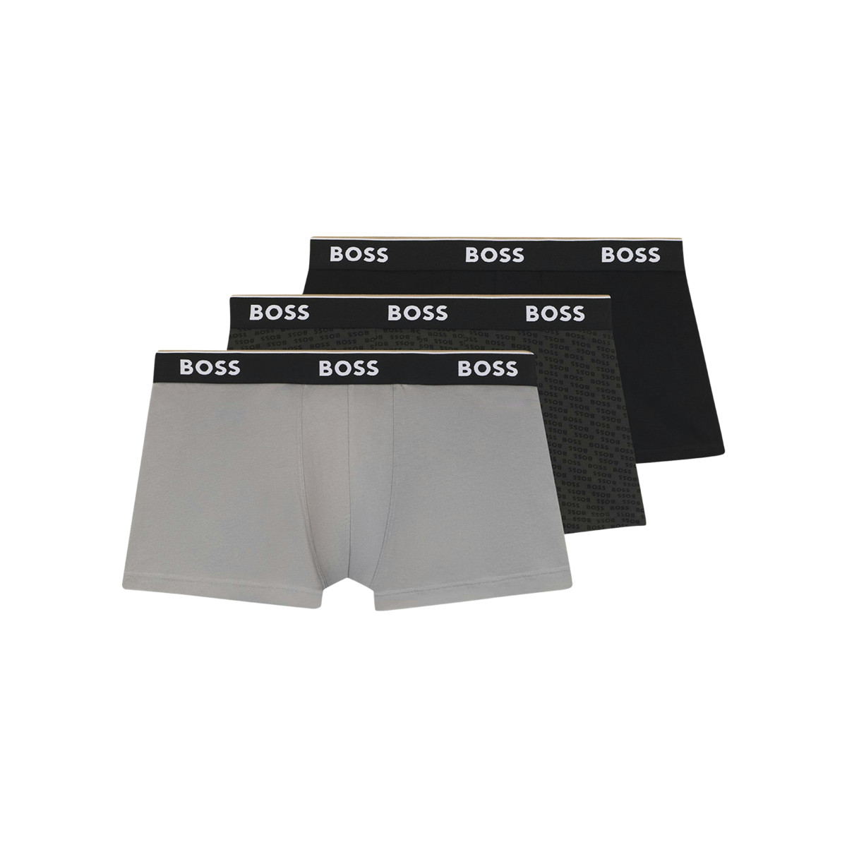 Boxer classique en coton multicolore uni avec un élastique de la marque