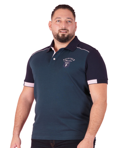 Polo en coton pétrole à...