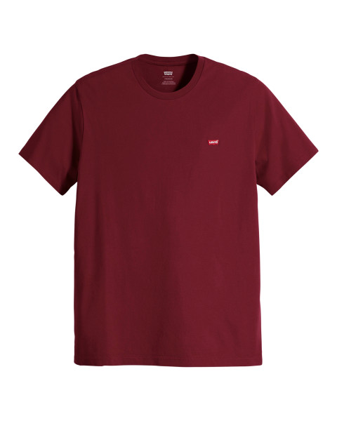 T-shirt en coton bordeaux à...