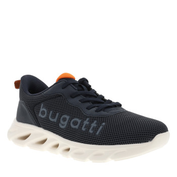 Baskets running bleu marine avec un talon plat et pourvues de lacets