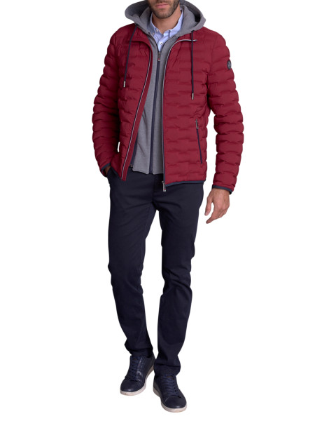 Doudoune rouge uni avec une...