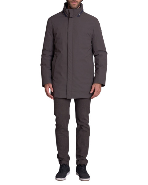 Parka gris uni avec une...
