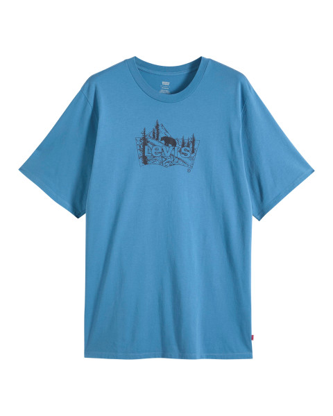 T-shirt en coton bleu...