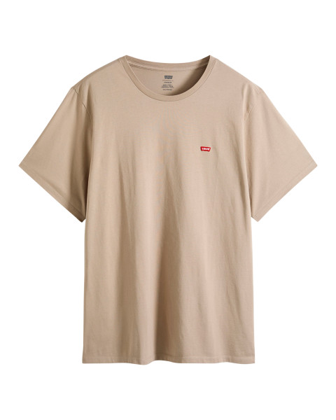 T-shirt en coton taupe à...