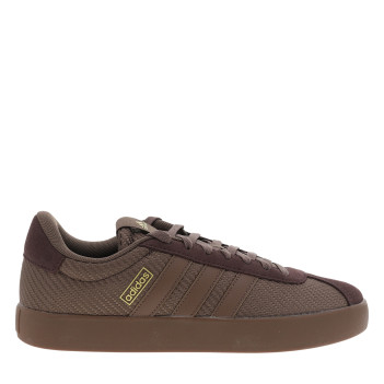 Tennis Vl Court 3.0 chocolat à talon plat avec un revêtement en tissu brodé