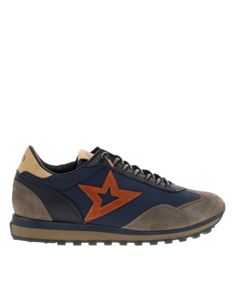 Baskets running en cuir...