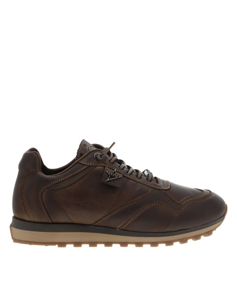 Baskets running en cuir...
