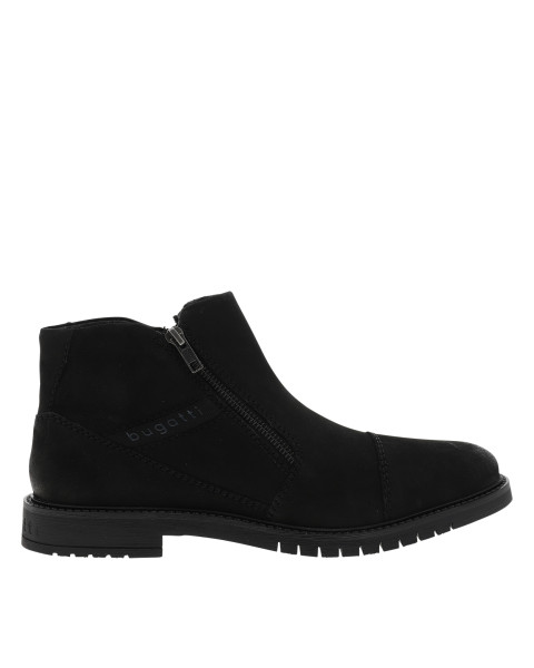 Boots en cuir nubuck noir à...