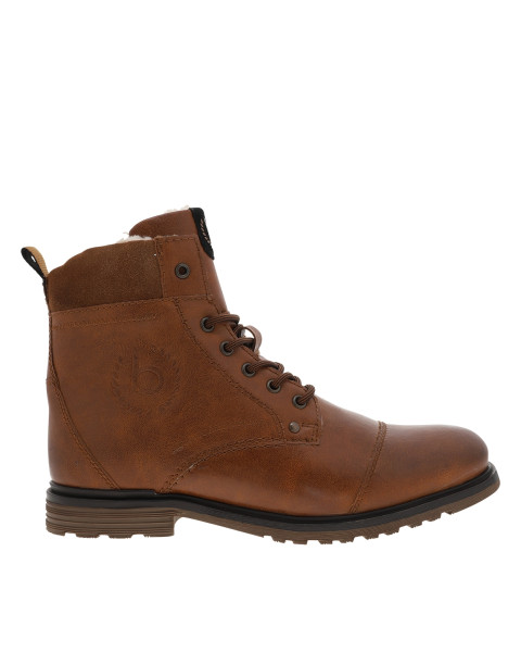 Bottines en cuir brun à...