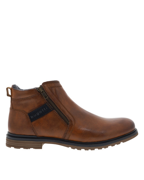 Bottines en cuir cognac à...