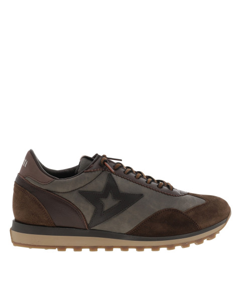 Baskets running en cuir...