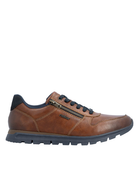 Sneakers en cuir cognac à...