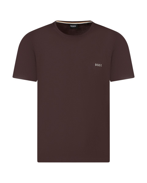 T-shirt en coton brun à...