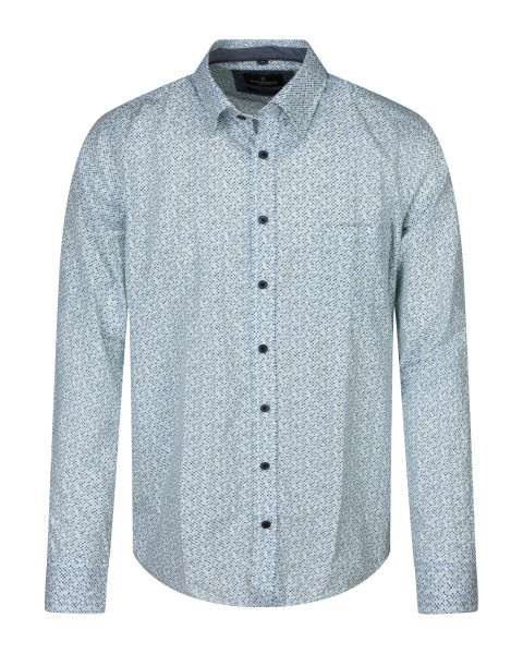 Chemise en coton bleue et...