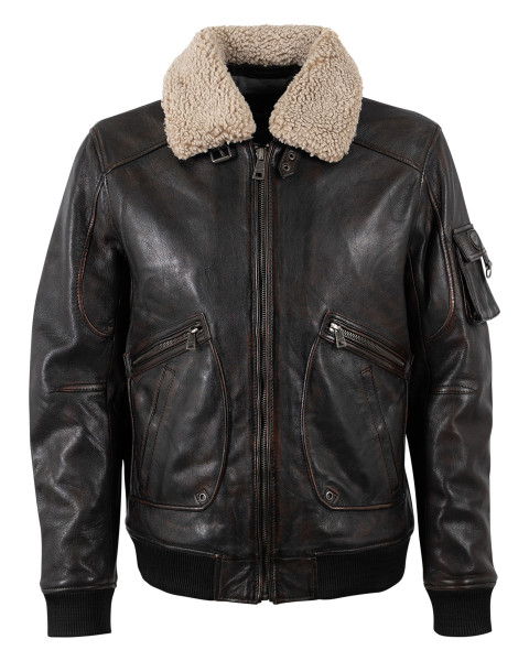 Blouson en cuir de mouton...