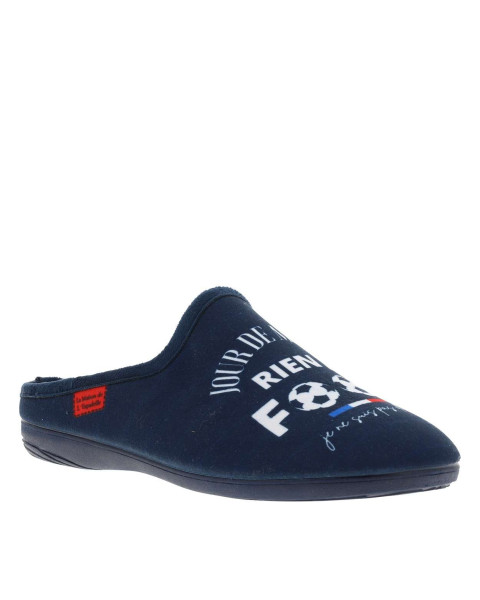 Mules bleues marine à talon...