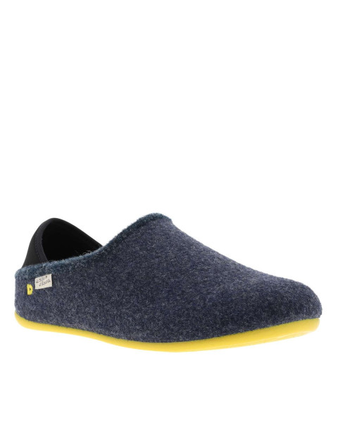 Mules bleues marine à talon...