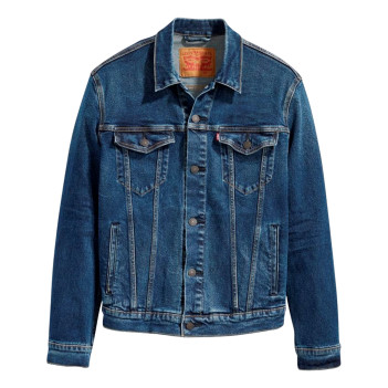 Veste Jean unie en coton avec 2 poches plaquées poitrine boutonnées