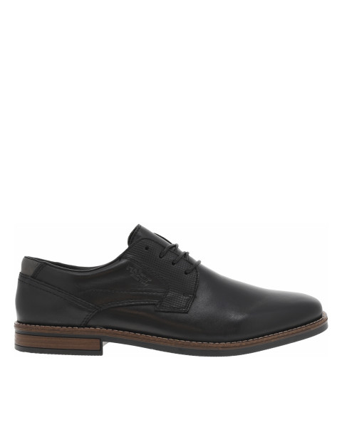 Derbies en cuir noir à...