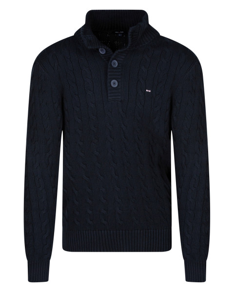 Pull en coton bleu marine...