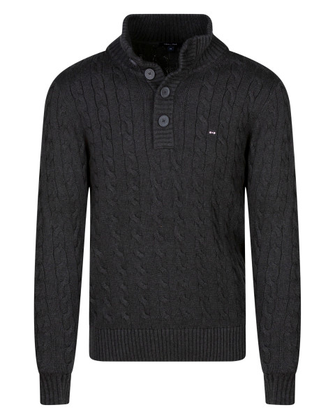 Pull en coton gris avec une...