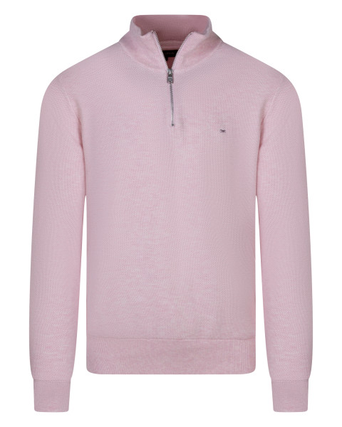 Pull en coton rose uni avec...