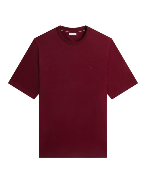 T-shirt bordeaux uni en...