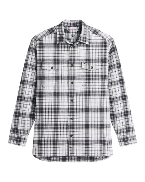 Chemise blanche et grise à...