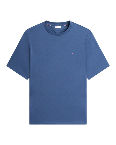 T-shirt bleu uni en coton...