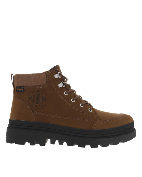 Bottines en cuir marron à...