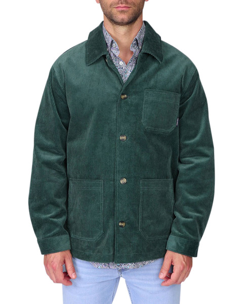 Surchemise en coton verte à...