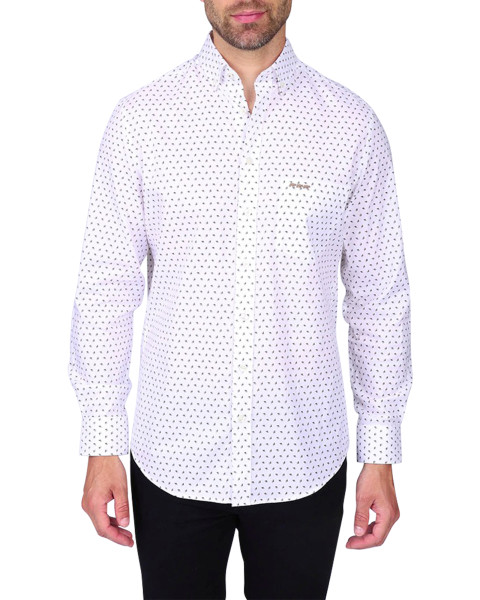 Chemise en coton blanche à...