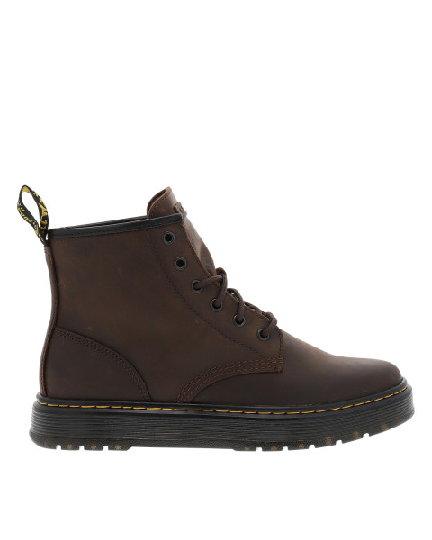 Bottines en cuir marron à...