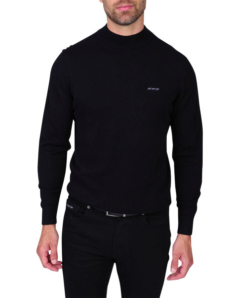 Pull en coton noir à coupe...
