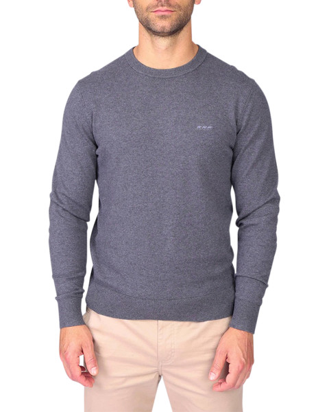 Pull en coton gris à coupe...