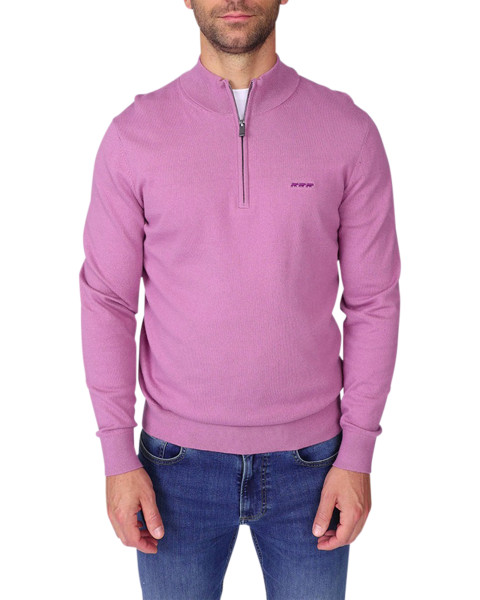 Pull en coton mauve à coupe...