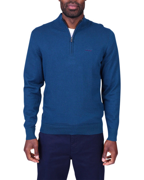 Pull en coton bleu à coupe...