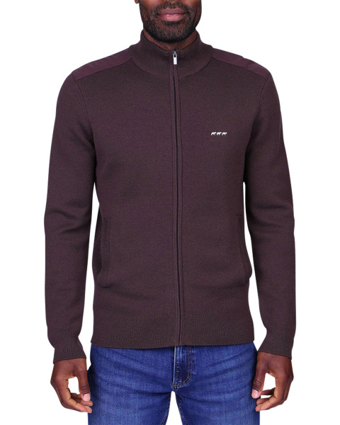Gilet marron à coupe droite...
