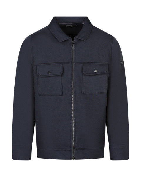 Veste marine à coupe droite...