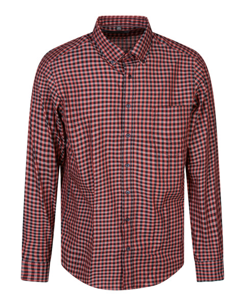 Chemise en coton rouge à...